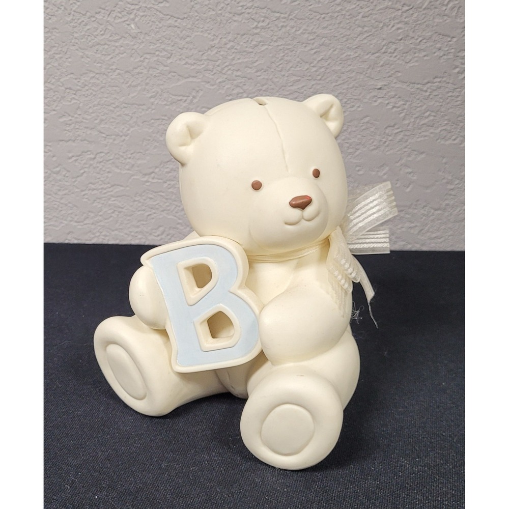 Vintage Department 56 Lullababies "B is for Baby" Porcelain Teddy Bear Bank